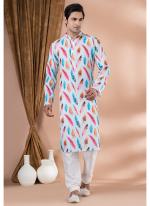 Cotton Printed Multi Festival Wear Weaving Kurta Pajama